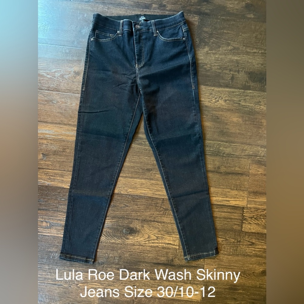 LulaRoe Dark Wash Skinny Jeans Size 30/10-12 NWOT